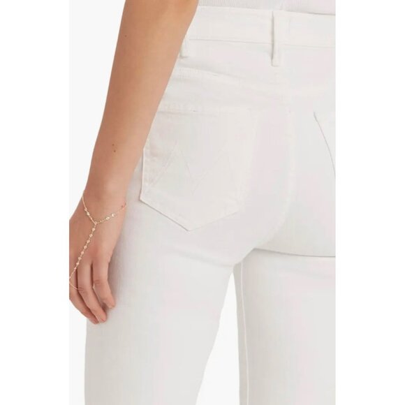 Mother Jeans The Hustler Ankle Fray Fairest of them all White 27 New With Tags - Picture 4 of 16